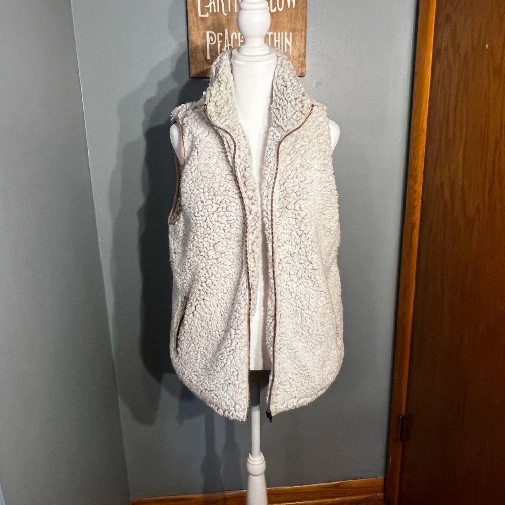 Thread and Supply Cream Sherpa Vest